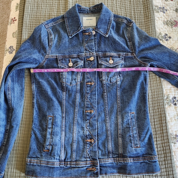 Old Navy Blue Jean Jacket Small Tall NWOT - Picture 7 of 9